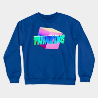 Thinking Outside the Box Pun Colorful Crewneck Sweatshirt